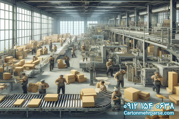 فرایند تولید کارتن بسته بندی