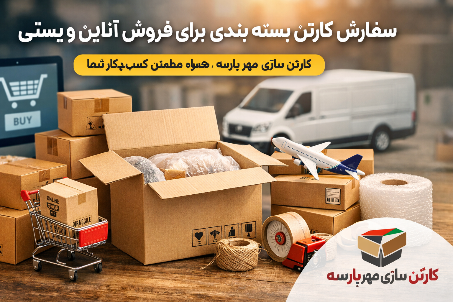 سفارش کارتن بسته بندی برای فروش انلاین و پستی
